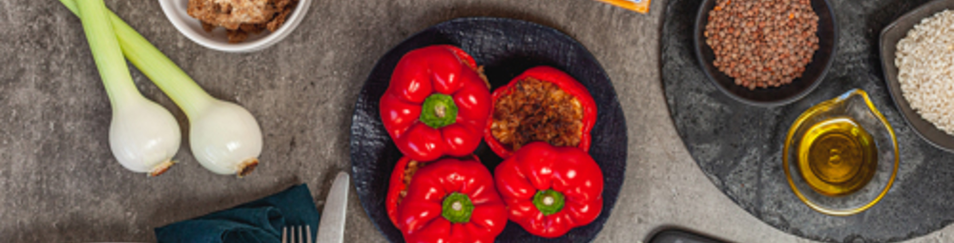 WEET-BIX Red Pepper Cups with Lentil Risotto